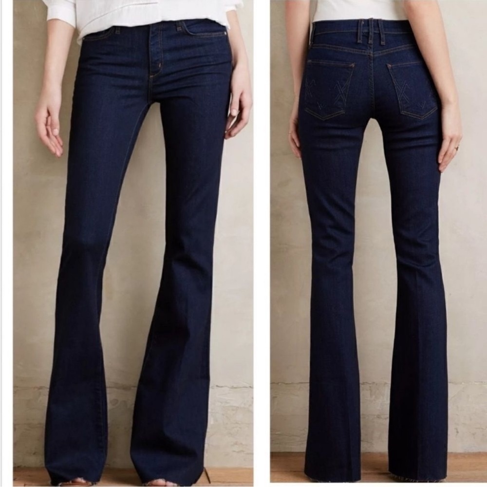Mcguire Jeans Womens 28 (28x33) Majorelle Flare In Midnight Sun Raw Hem
